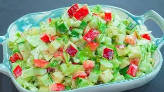 Cabbage, Cucumber with eggs is better than meat! Simple, Easy and very delicious cabbage recipes!