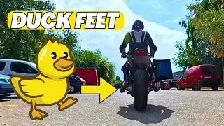 How to place your feet on a motorcycle