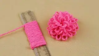 Hand Embroidery Amazing Trick | Easy Woolen Flower with Scale | Easy Sewing Hack