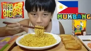 Lumpiang Shanghai + Payless Pancit Canton + Chuckie  Mukbang | Pinoy Mukbang | Bron Andrei