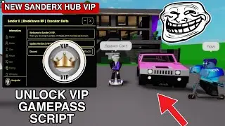 Brookhaven Script SanderX HUB Troll Unlock Vip Gamepass Gui |Hydrogen,fluxus,Arceus x Mobile