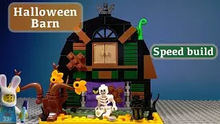 Lego Halloween Barn 40721 Speedbuild | Halloween Decor with skeleton