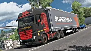 Transporting shock Absorbers in Romania - Mercedes Actros - Euro Truck Simulator 1.50 
