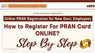 How to apply for PRAN Card of Govt employees | NPS online registration form filling Govt employees