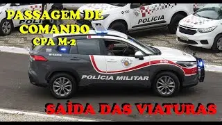 Saída das viaturas Corolla Cross e Trailblazer da Polícia Militar de São Paulo