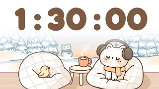 90 Minute Timer 🐱 1 hour 30 minute Study Timer for Classroom Focus