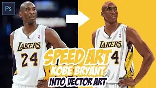 Speed Art Kobe Bryant into Vector Art | Commission Artwork