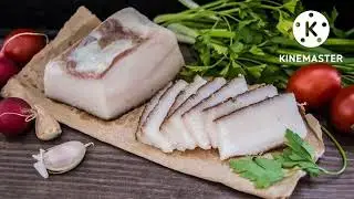 Dry-cured lard with soft skin. A quick and easy recipe.