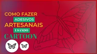Como Fazer adesivos de unha usando cartoons/borboleta