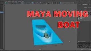 How to create waves behind a moving boat in Maya