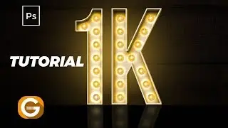Photoshop Tutorial | Texto Tipo Marquesina Broadway | Broadway Marquee Bulb Sign