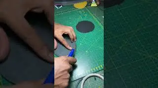 Free hand cutting on a veg tan leather