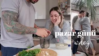 YENİDEN TAM BİR PAZAR GÜNÜ VLOGU! | uğur'dan tarifler, birlikte ev temizliği, yeni günlük makyajım