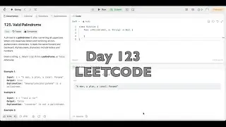 Day 123: LeetCode Problem 125. Valid Palindrome - Swift