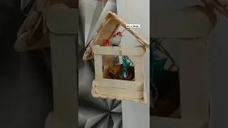 BIRD HOUSE FROM WASTE MATERIAL🕊️ CRAFT WORK#explore #art #foryou #viral #shortsvideo #trending #fyp