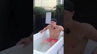 Summer ice bath in NYC, it was freezing