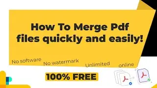 How to merge pdf files quickly and easily!