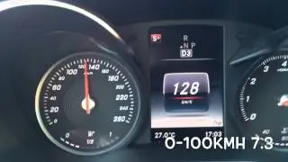 2014 MB C200 Acceleration 0-100kmh