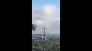 Вот как выглядели ракетные удары по Киеву сегодня утром
