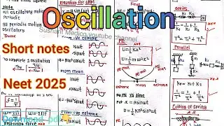Oscillation Short Notes | NEET 2025