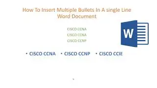 How to Make Horizontal Bullet Points 