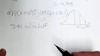 Normal Approximation to the Binomial Distribution Example