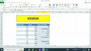 IFERROR IN EXCEL | The Excel IFERROR Function: Clean up Your Excel Errors | #exceltips | Use IFERROR