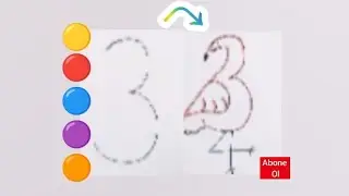 3 sayısından flamingo çizimi eğlenceli çizimler sevimli çizimler