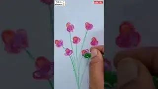 flower bouquet with oil pastels #shorts
