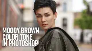 How to get Moody Brown Color Tone in Photoshop? (Free action)