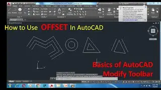 How use offset command , or how to make parallel objects in some distance in autocad