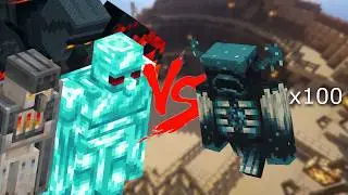 GOLEMS vs MUTANTES no Minecraft - Batalha de Mutantes