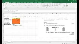 BUSINESS DATA ANALYTICS - KASNEB PILOT PAPER Q 3( LOAN AMORTIZATION & TWO WAY DATA TABLES)