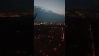 #красивая ночная посадка самолëта #ночная посадка самолëта
