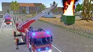 Emergency Call 112 Fire Fighting Simulation - Ladder Truck in Action! 4K