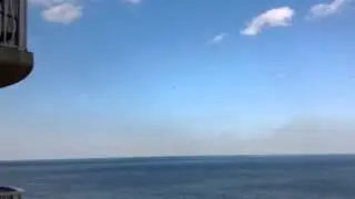 US military jet collides with hotel high rise!!
