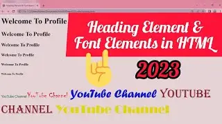 Html Heading Elements || Html Font Elements # html 
