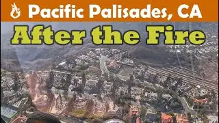 Pacific Palisades Fire Aftermath - flying over the burnt area a month after the devastating event...