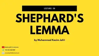 Shephard's Lemma | A Property of Expenditure Function