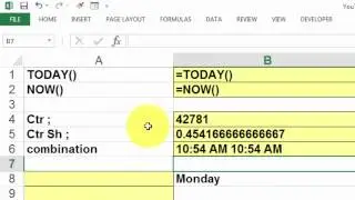 Working with Dates in Excel
