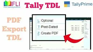 PDF Export TDL| Export botton in TallyPrime | Tally TDL| Tally Add-ons| auto save pdf invoice| tally