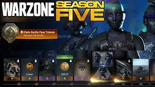 WARZONE SEASON 5 BATTLE PASS UNLOCKED! Modern Warfare Warzone Season 5 Battle Pass (ALL 100 TIERS)