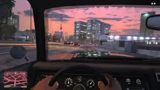 GTA 5 Through windscreen in first person mode.