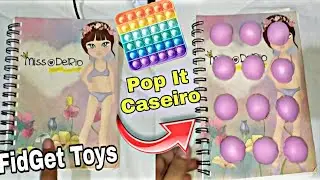 FIZ POP IT FIDGET TOYS COM CADERNO VELHO|FIDGET TOYS CASEIRO