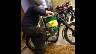 BSA B44 B441 Victor Special Classic Trials Motorcycle How to Kick Start with decompression lever