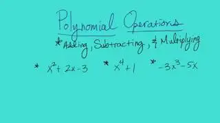 Polynomial Operations