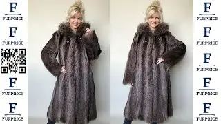 Шуба Енот tm Sioga Bros с капюшоном дл.110 см р.50-52 купить за 12500 ₽ на furprice.ru /11679/