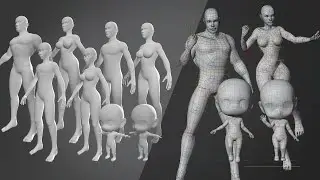 Base Meshes Character Starter Kit + Rig V2.5 Demo