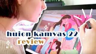 REVIEWING HUION KAMVAS 22 PLUS and ERGOTRON LX  ☀ snowy & cozy studio vlog  ☁︎