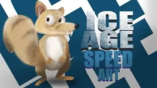 Ice Age Scrat Tales illustration speed art
